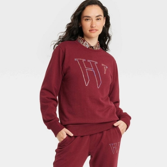 🎯Houston White × Target | Jogger Set In Burgundy - Picture 3 of 16